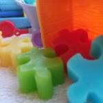 Jig Saw Soap 5 Puzzle Pieces. Red, Orange, Yellow,..